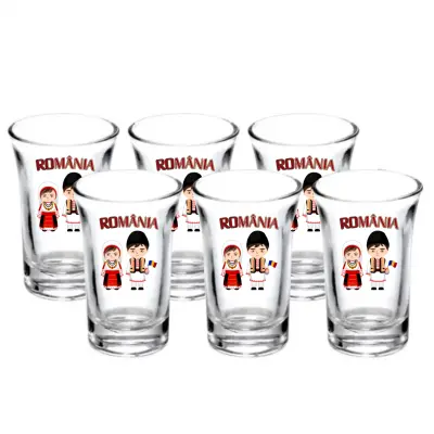 Copii port popular romania, set 6 pahare shout, model 47bs